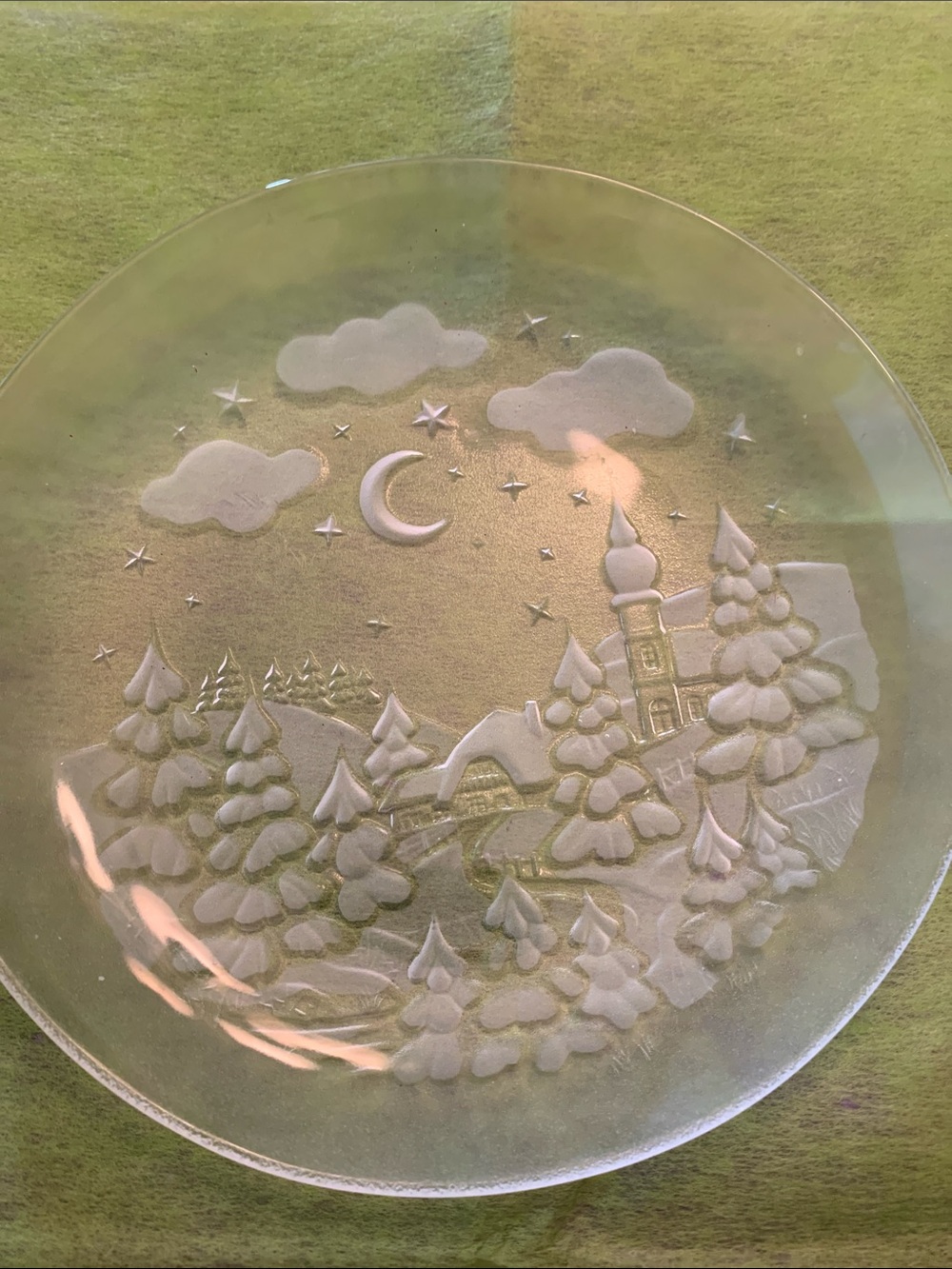 Walther Glas of W. Germany Snow Scene Salad Plates (SET of 8).